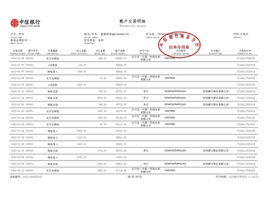 中信银行工资流水制作